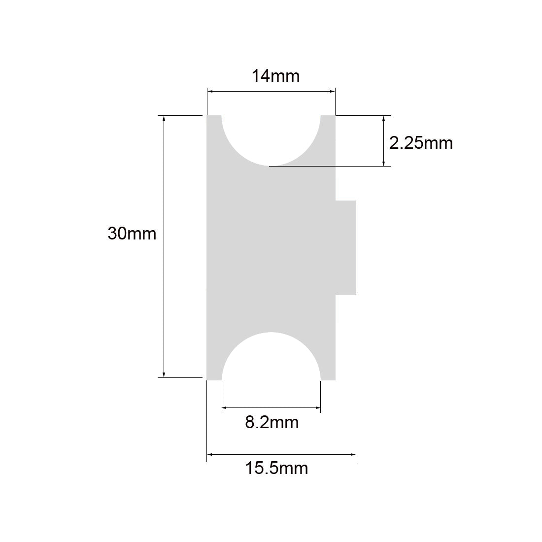 uxcell Uxcell SG25 Deep U Groove Ball Track Guide Bearing 8mmx30mmx14mm Double Sealed (GCr15) Chrome Steel Bearing