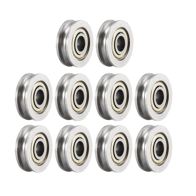 Harfington Uxcell U604ZZ Deep Groove Ball Bearings 4mmx13mmx4mm Double Metal Shielded Carbon Steel Bearings 10pcs