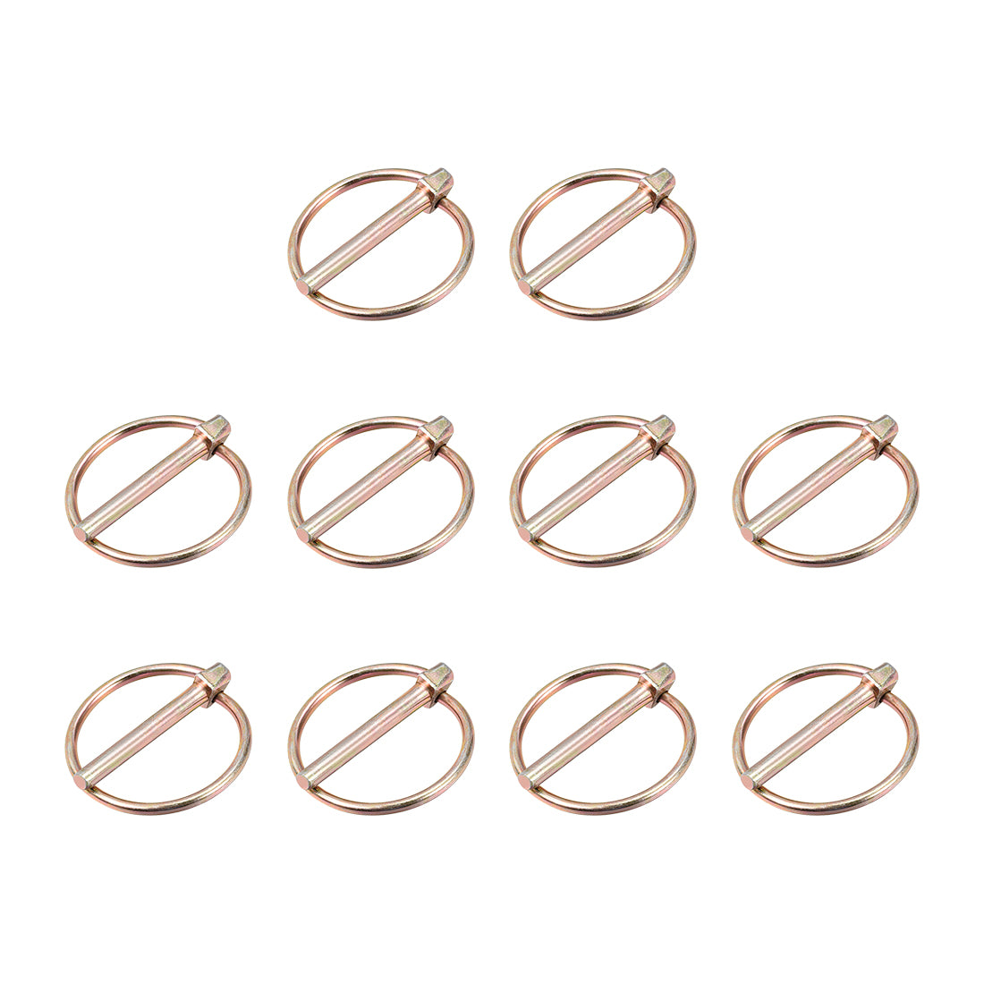 uxcell Uxcell Linch Pin with Ring 5mmx40mm Assortment Kit for Boat Trailer Tractor 10Pcs