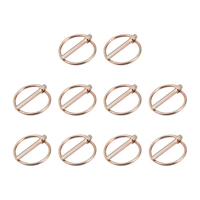 Harfington Uxcell Linch Pin with Ring 5mmx40mm Assortment Kit for Boat Trailer Tractor 10Pcs