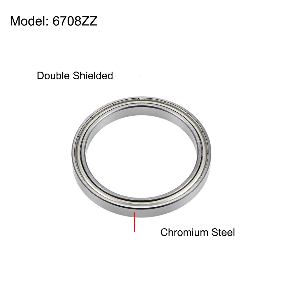 uxcell Uxcell Deep Groove Ball Bearings Thin Section Double Shielded Chrome Steel