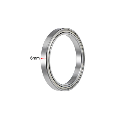 Harfington Uxcell Deep Groove Ball Bearings Thin Section Double Shielded Chrome Steel