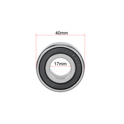 Harfington Uxcell Deep Groove Ball Bearings Double Seal Chrome Steel