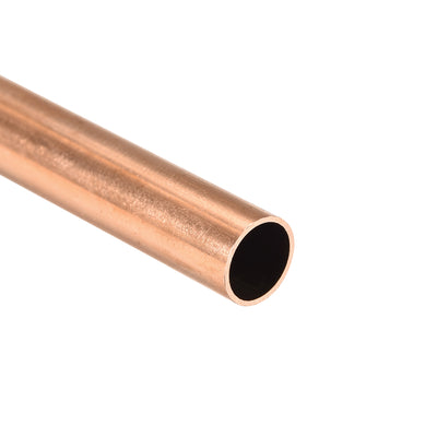 Harfington Uxcell Copper Round Tube 8mm OD 0.5mm Wall Thickness 300mm Long Hollow Straight Pipe Tubing 2 Pcs