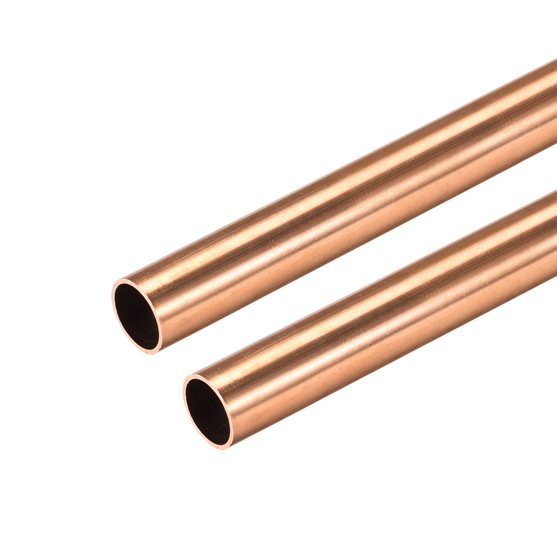 uxcell Uxcell Copper Round Tube 8mm OD 0.5mm Wall Thickness 300mm Long Hollow Straight Pipe Tubing 2 Pcs