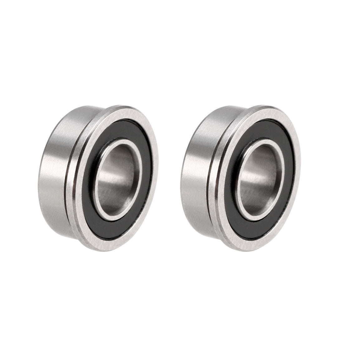 uxcell Uxcell FR188-2RS Flange Ball 1/4" x 1/2" x 3/16" Double Sealed (GCr15) Chrome Steel Bearings 2pcs