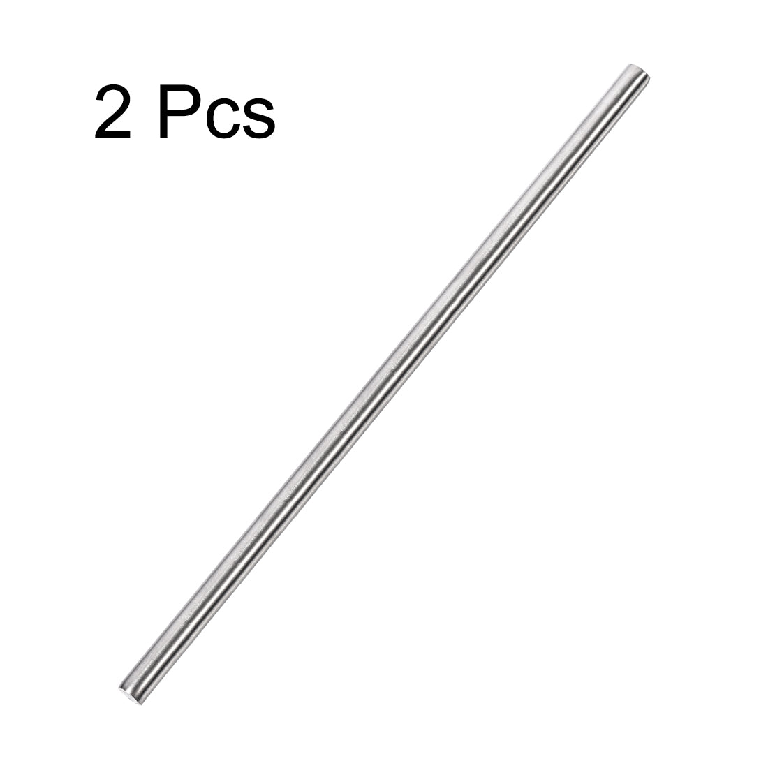 uxcell Uxcell 6mm x 300mm 304 Stainless Steel Solid Round Rod for DIY Craft - 2pcs