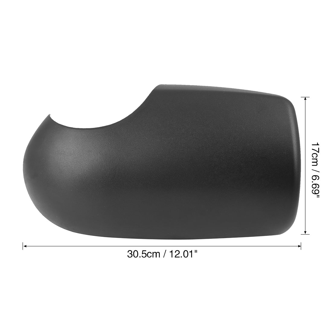 X AUTOHAUX Car Left Side Wing Door Mirror Cover Black Plastic Mirror Cap for Ford Transit MK6 MK7 2000-2014