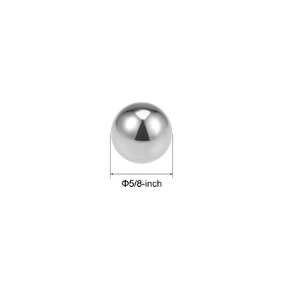 Harfington Uxcell Precision Balls 1/2" Solid Chrome Steel G10 for Ball Bearing Wheel 5pcs