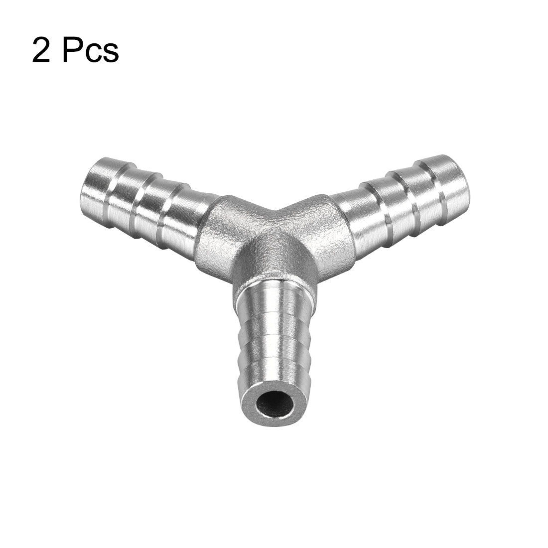 uxcell Uxcell 2Stk. Schlauch ID Widerhaken Edelstahl 3-Wege Y-förmig Stutzen 3/8-Zoll (10mm)