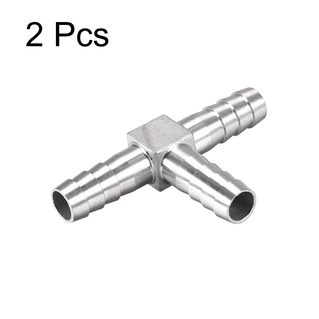 uxcell Uxcell 1/2-Inch (13mm) Hose ID Barb Fitting Stainless Steel 3 Way T-Shaped Union Home Brew Fitting 2pcs