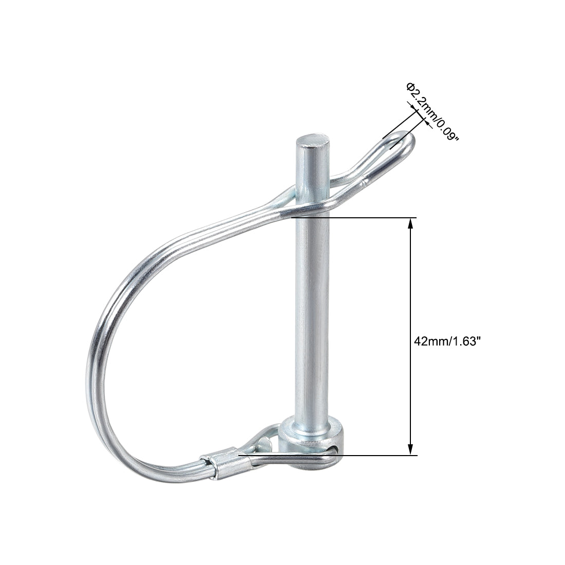 uxcell Uxcell Shaft Locking Pin w Ear 6mmx55mm Coupler Pin for Farm Trailers Lawn Arch