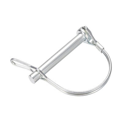 Harfington Uxcell Shaft Locking Pin w Ear 8mmx60mm Coupler Pin for Farm Trailers Lawn Arch