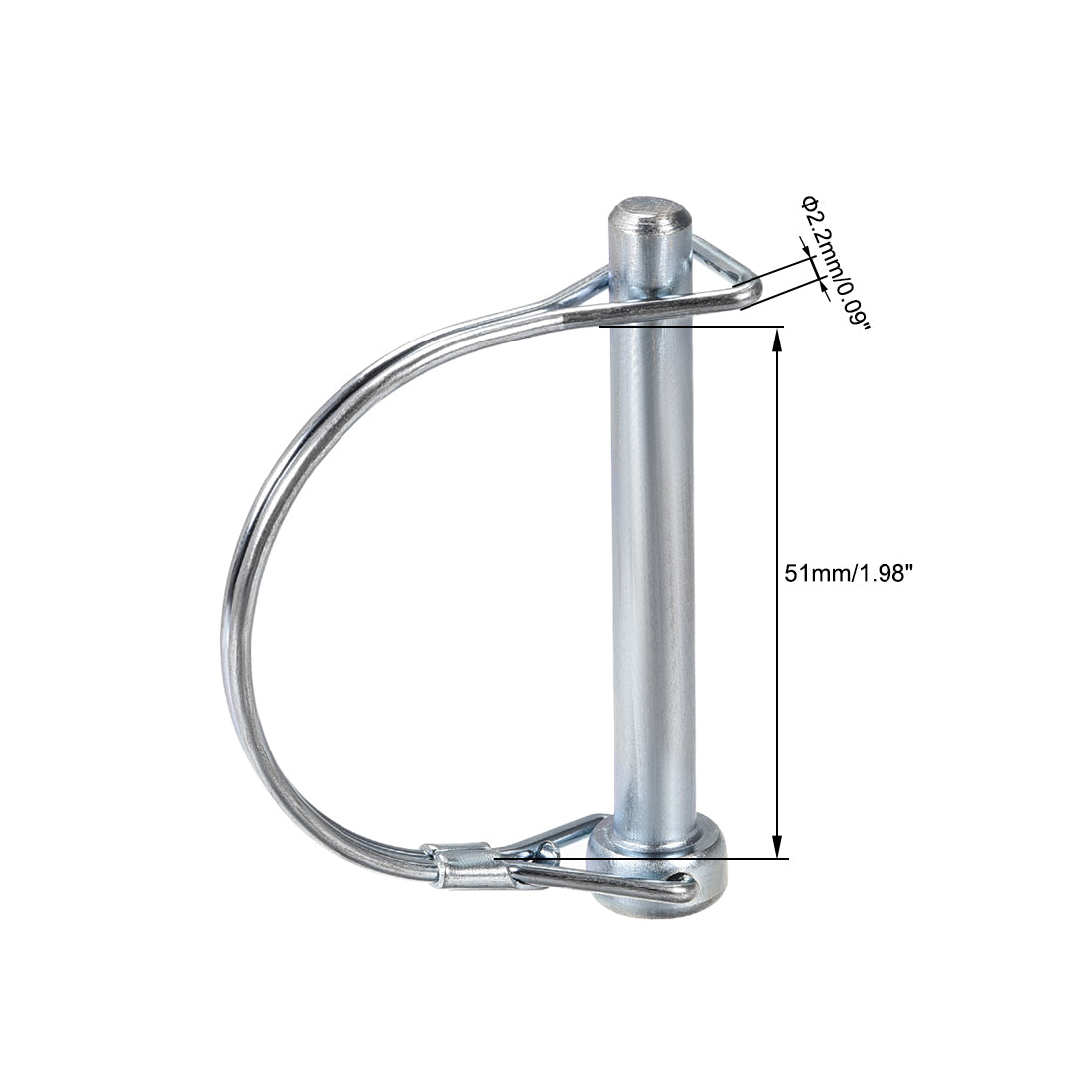 uxcell Uxcell Shaft Locking Pin 8mmx65mm Coupler Pin for Farm Trailers Lawn Arch