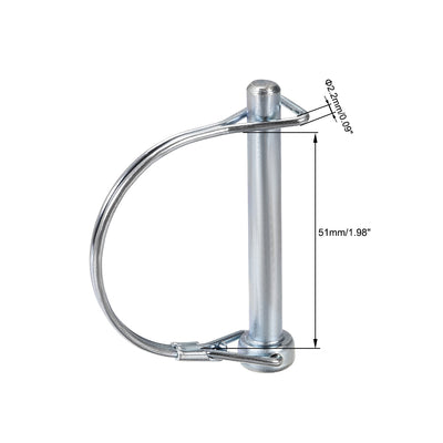 Harfington Uxcell Shaft Locking Pin 8mmx65mm Coupler Pin for Farm Trailers Lawn Arch