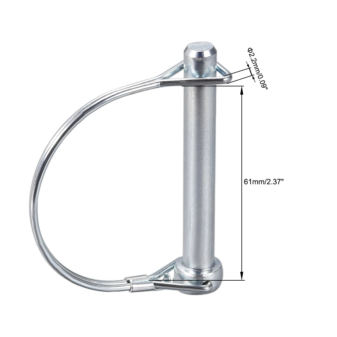 uxcell Uxcell 3Stk. Welle gewölbter Sicherungsstift Kupplung Pin für Bauernhof Anhänger Wagen Rasen Garten 9,2mm x 70mm