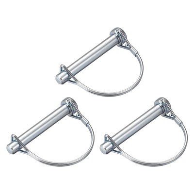 Harfington Uxcell Shaft Locking Pin 9.5mmx65mm Coupler Pin for Farm Trailers Lawn Arch 3Pcs