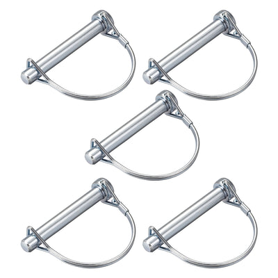 Harfington Uxcell Shaft Locking Pin 9.5mmx65mm Coupler Pin for Farm Trailers Lawn Arch 5Pcs