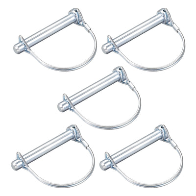 Harfington Uxcell Shaft Locking Pin 10mmx70mm Coupler Pin for Farm Trailers Lawn Arch 5Pcs