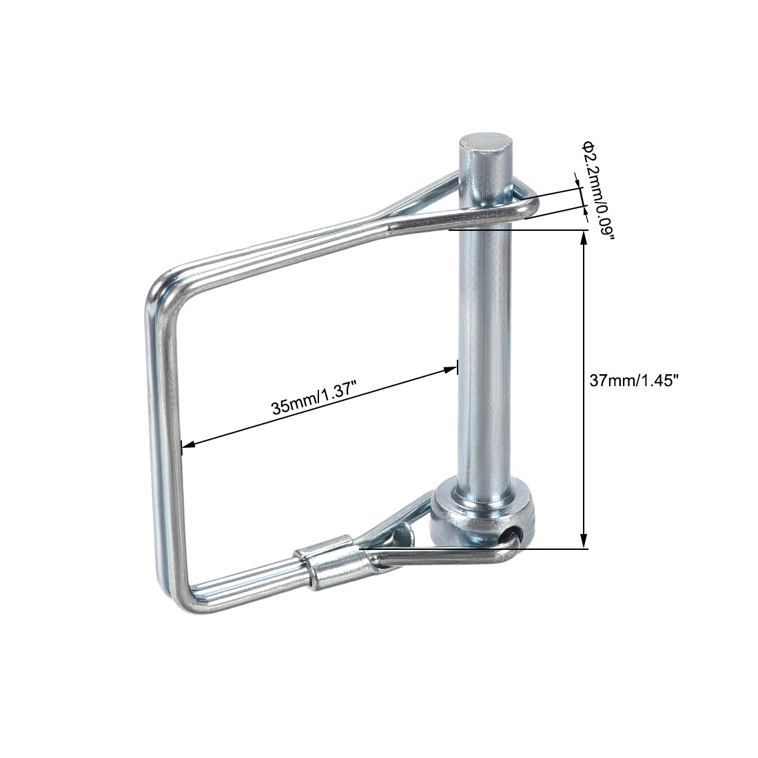 uxcell Uxcell Shaft Locking Pin 6mmx45mm Coupler Pin for Farm Trailers Lawn Square