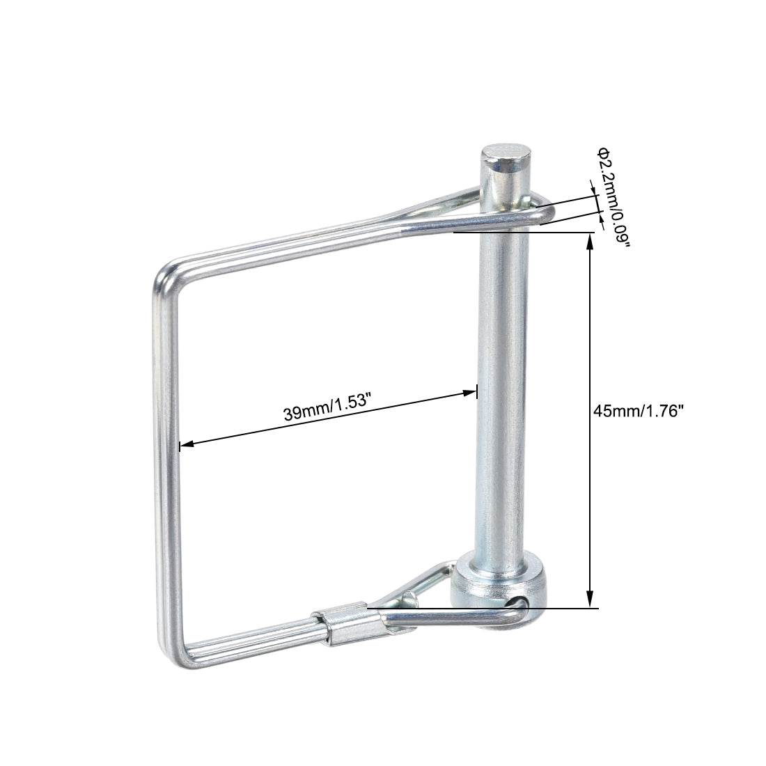 uxcell Uxcell Shaft Locking Pin 6mmx55mm Coupler Pin for Farm Trailers Lawn Square