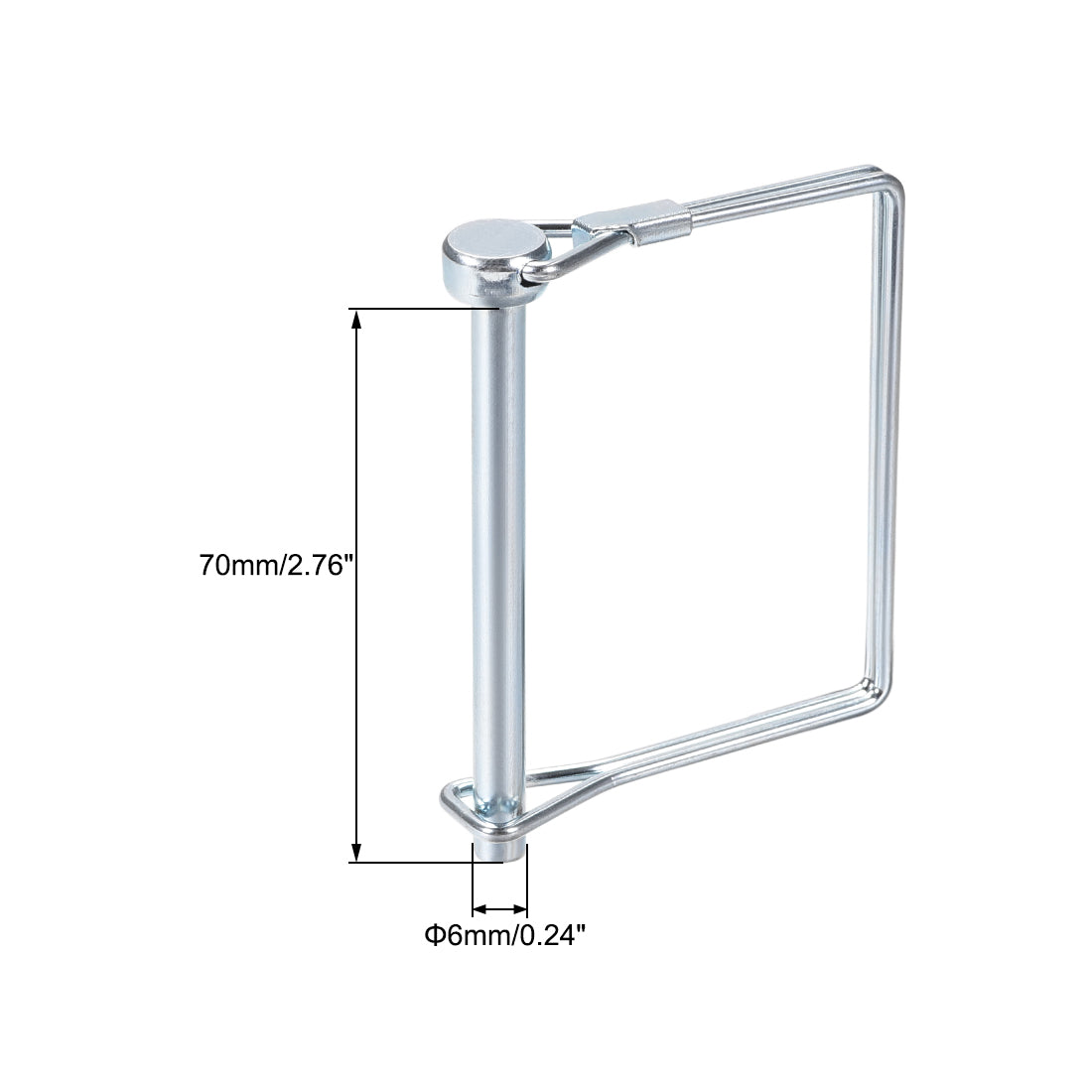 uxcell Uxcell Shaft Locking Pin 6mmx70mm Coupler Pin for Farm Trailers Lawn Square 3Pcs