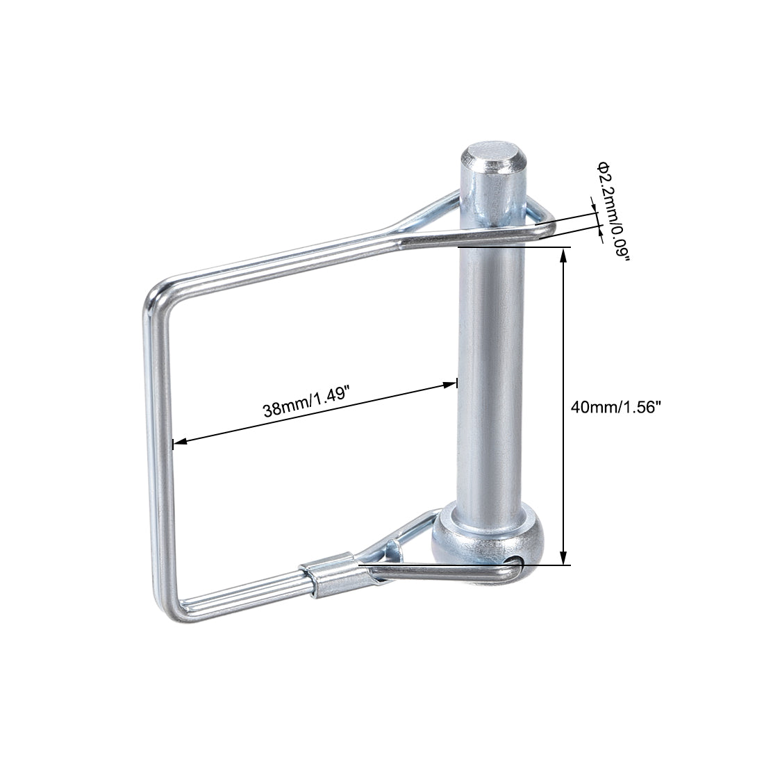 uxcell Uxcell Shaft Locking Pin 8mmx50mm Coupler Pin for Farm Trailers Lawn Square