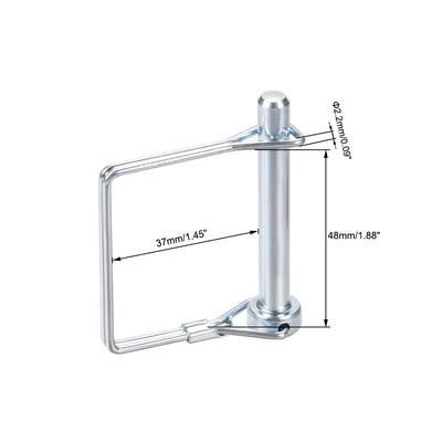 Harfington Uxcell Shaft Locking Pin 8mmx60mm Coupler Pin for Farm Trailers Lawn Square 5Pcs