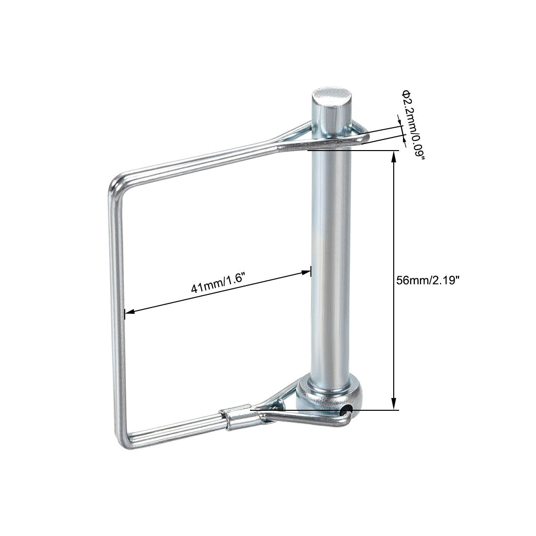 uxcell Uxcell Shaft Locking Pin 8mmx65mm Coupler Pin for Farm Trailers Lawn Square