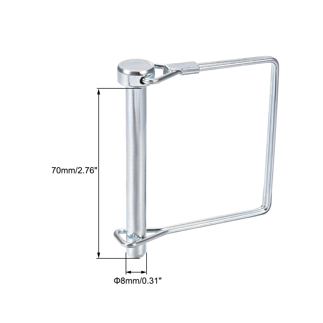 uxcell Uxcell 5Stk. Feld Anhänger Rasen Wagen Garten Welle quadratischer Riegel Kupplungsstift 8mm x 70mm