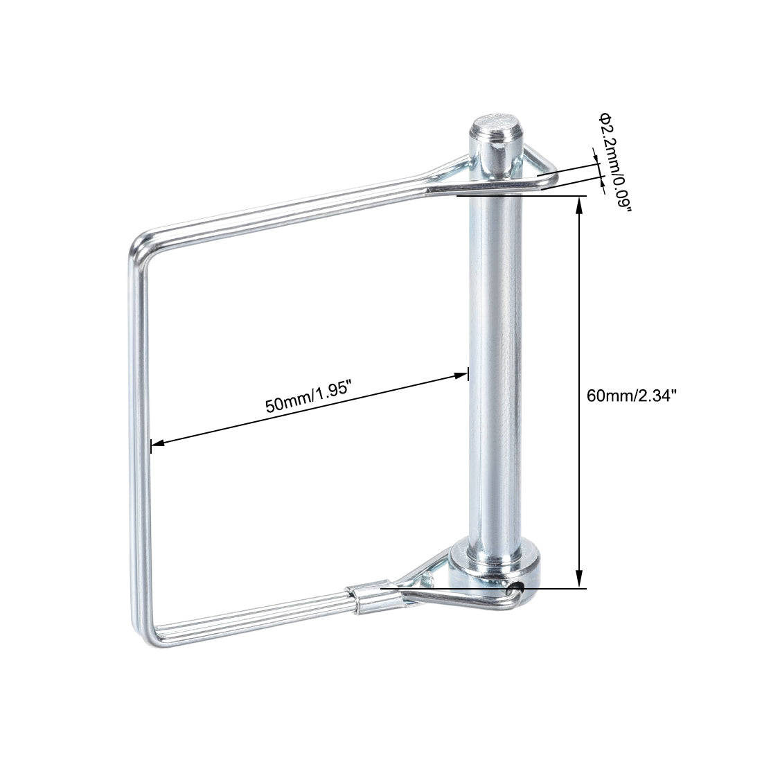 uxcell Uxcell 5Stk. Feld Anhänger Rasen Wagen Garten Welle quadratischer Riegel Kupplungsstift 8mm x 70mm