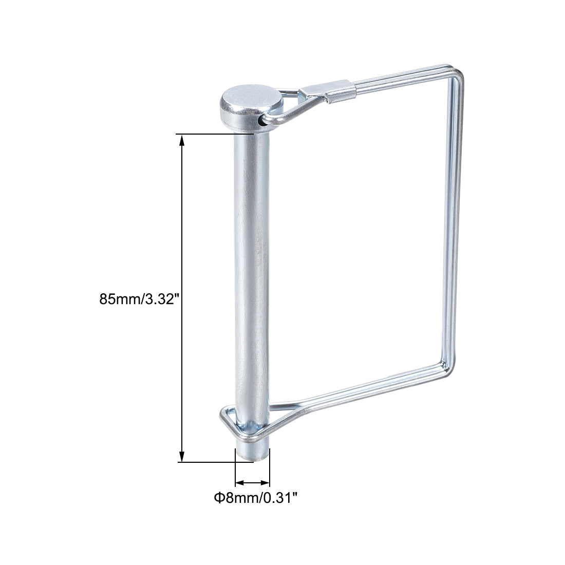 uxcell Uxcell Welle quadratischer Sperrstift Koppler Stifte für Anhänger Wagen Bauernhof Rasen Garten 8mm x 85mm