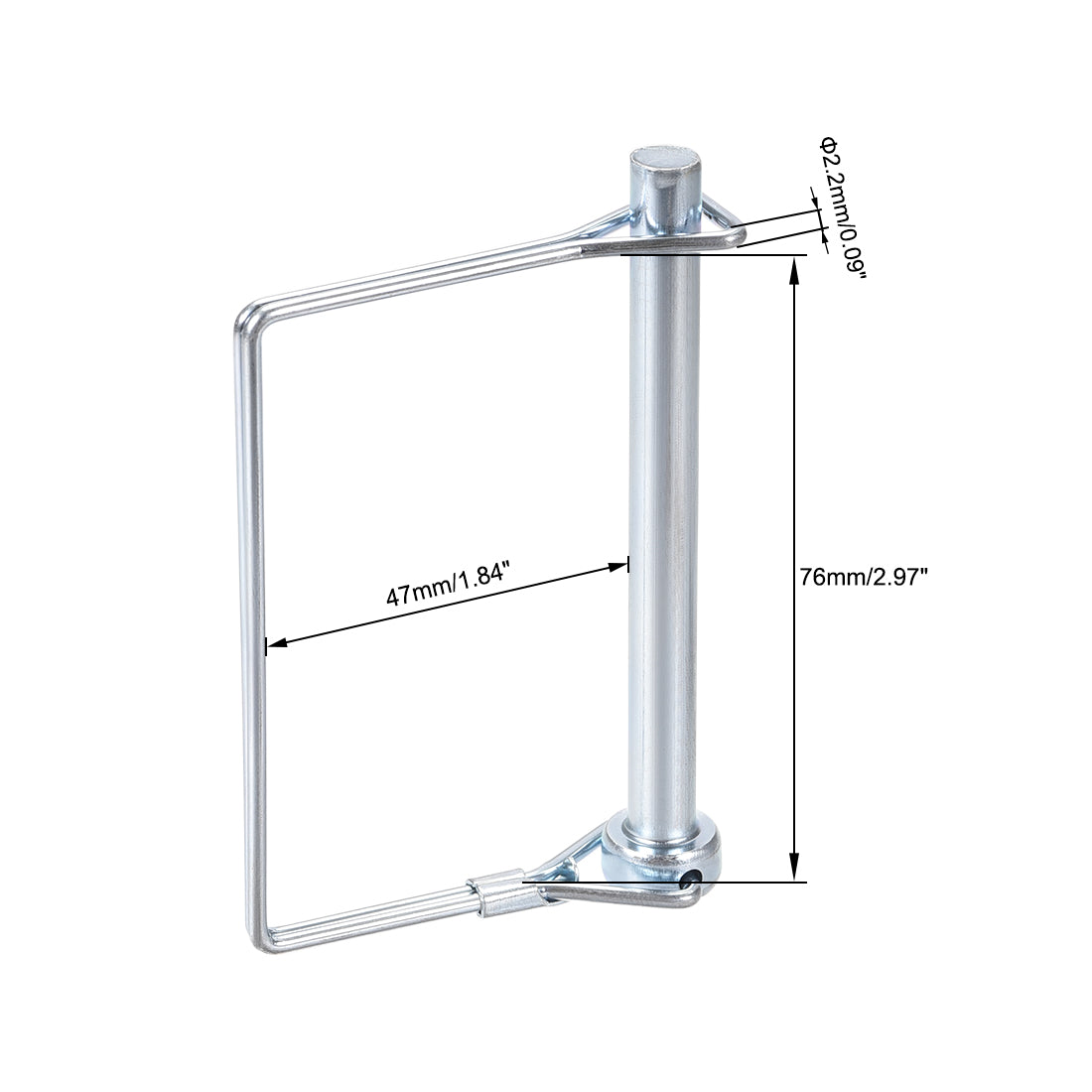 uxcell Uxcell 5Stk. Welle Einsteckstift Koppler Pin für Feld Wagen Rasen Anhänger Garten quadratisch 8mm x 85mm