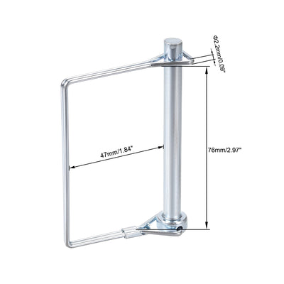 Harfington Uxcell 5Stk. Welle Einsteckstift Koppler Pin für Feld Wagen Rasen Anhänger Garten quadratisch 8mm x 85mm