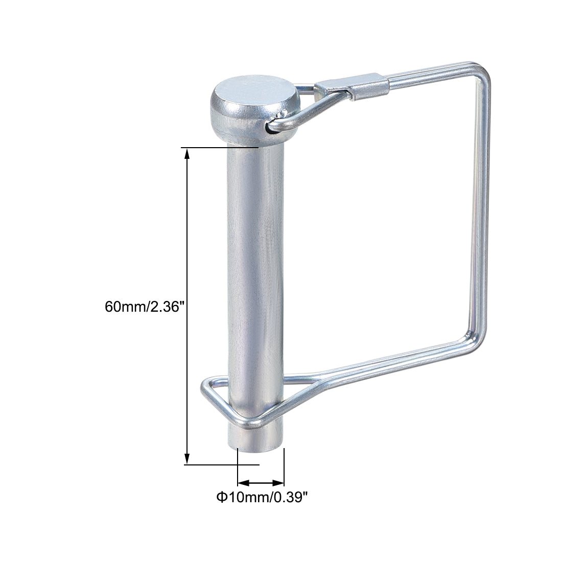 uxcell Uxcell Shaft Locking Pin 10mmx60mm Coupler Pin for Farm Trailers Lawn Square 2Pcs