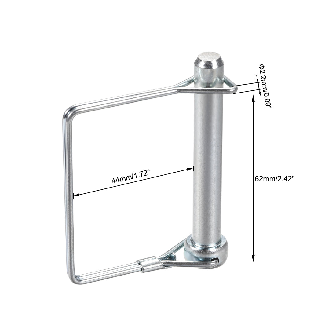 uxcell Uxcell Shaft Locking Pin 10mmx70mm Coupler Pin for Farm Trailers Lawn Square