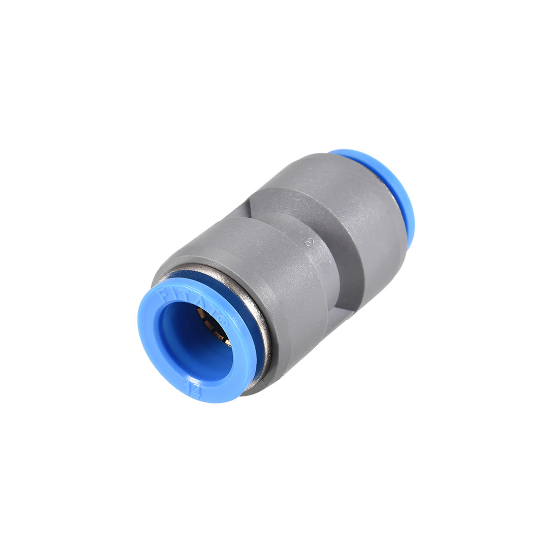 uxcell Uxcell Straight Push Connectors 14mm Quick Release Pneumatic Connector Plastic Union Pipe Tube Fitting Grey