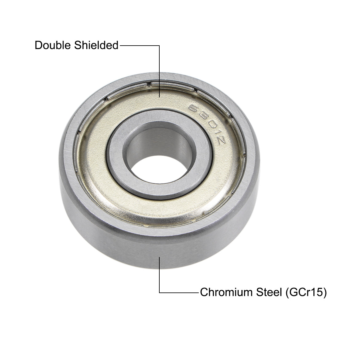 uxcell Uxcell Deep Groove Ball Bearings Metric Double Shield Chrome Steel Roller P0 Z2