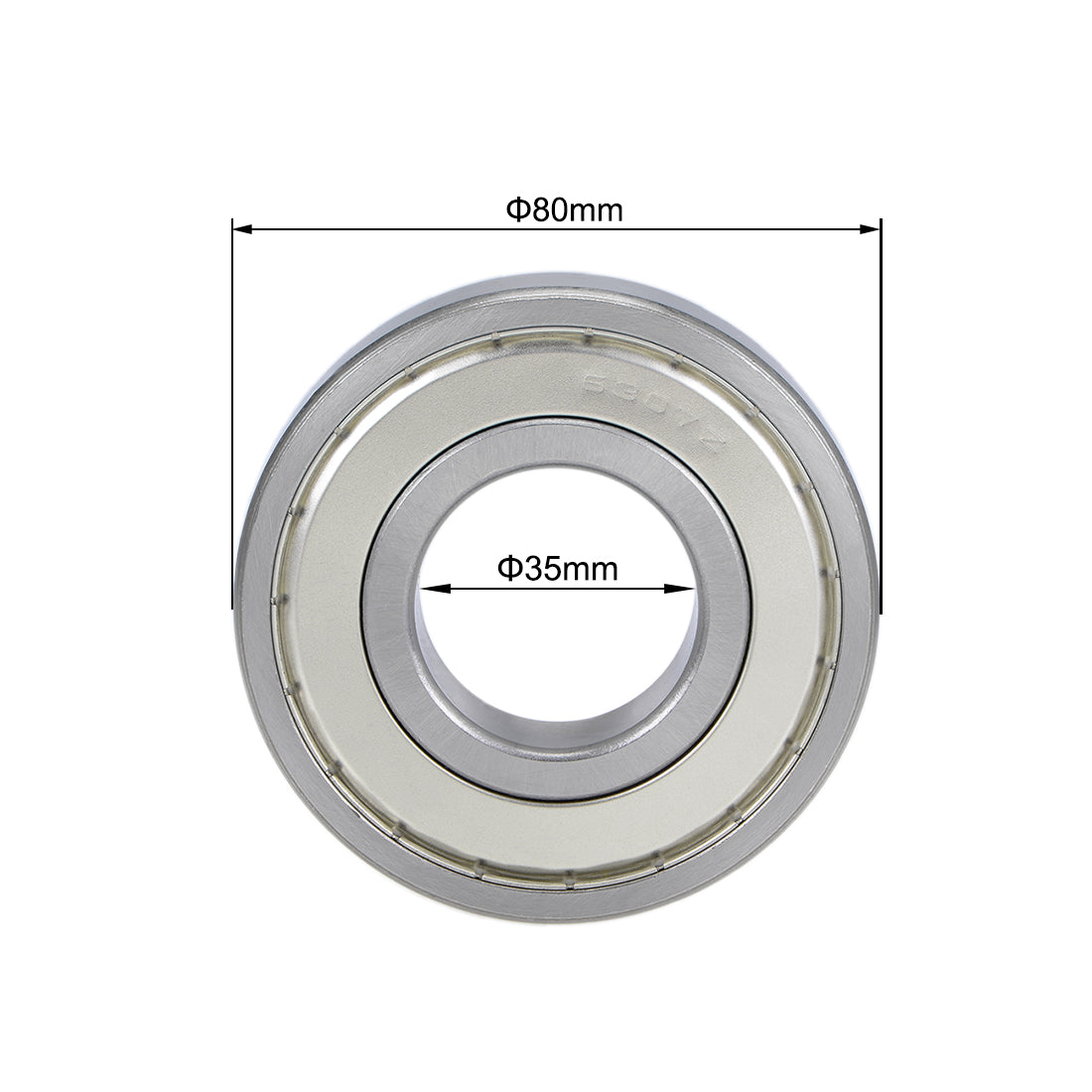 uxcell Uxcell Deep Groove Ball Bearings  Metric Double Shielded Chrome Steel ABEC1 Z2