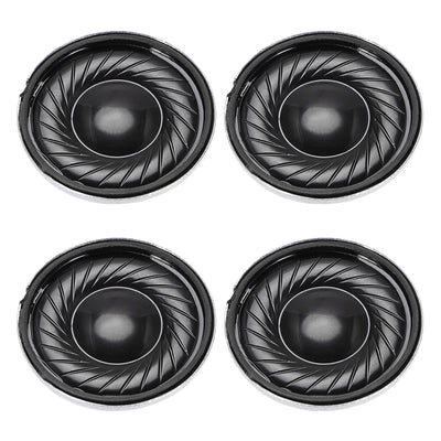 Harfington Uxcell 4Pcs Round Internal Magnet Speaker Loudspeaker 8 Ohm 2W 23mm Dia Steel Shell