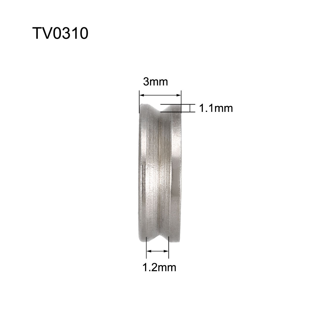 uxcell Uxcell 10St Tiefe V Rillenkugellager TV0310 Einseitig Abgedichtet (GCr15) Chromstahl Lager 3x10x3mm