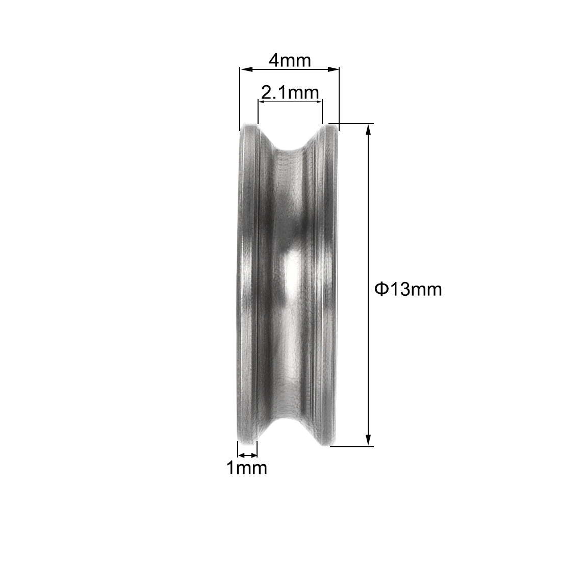 uxcell Uxcell U604ZZ Deep U Groove Ball Track Guide Bearing 4x13x4mm Double Metal Shielded (GCr15) Chrome Steel Bearing 10pcs