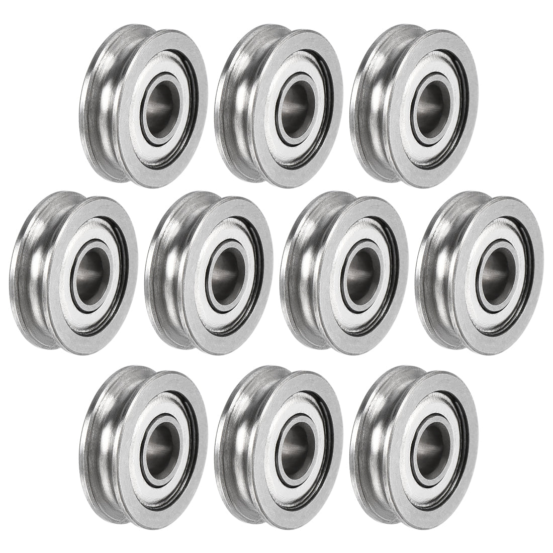 uxcell Uxcell U604ZZ Deep U Groove Ball Track Guide Bearing 4x13x4mm Double Metal Shielded (GCr15) Chrome Steel Bearing 10pcs