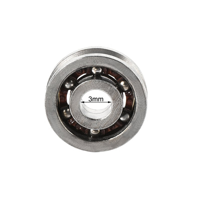 Harfington Uxcell 603VV Miniature Deep V Groove Guide Ball Bearings 3x10x3mm Double Metal Shielded (GCr15) Chrome Steel Bearings 2pcs