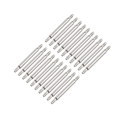 uxcell Uxcell Spring Bar Pins 15mmx1.5mm Double Fringe Stainless Steel Watch Band Pins 20Pcs