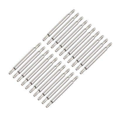 uxcell Uxcell Spring Bar Pins 17mmx1.5mm Double Fringe Stainless Steel Watch Band Pins 20Pcs