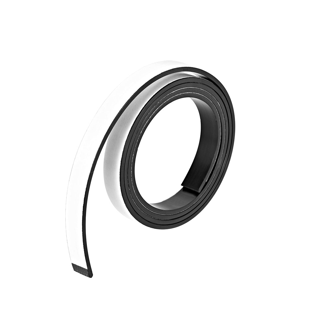 uxcell Uxcell Adhesive Black Magnetic Strip with White Cover 25/64Inch x 3.3Feet x 5/64Inch