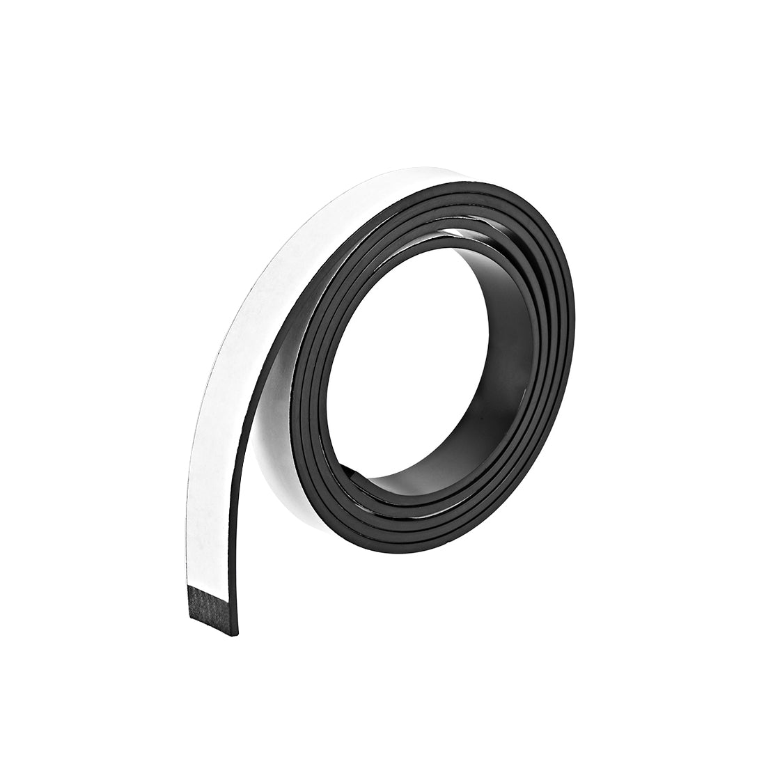 uxcell Uxcell Adhesive Black Magnetic Strip with White Cover 15/32Inch x 3.3 Feet x 5/64Inch