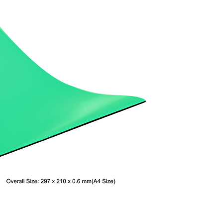 Harfington Uxcell A4 Plain Magnet Sheets for Crafts or Applying Adhesive Items 24 Mil Green 3pcs