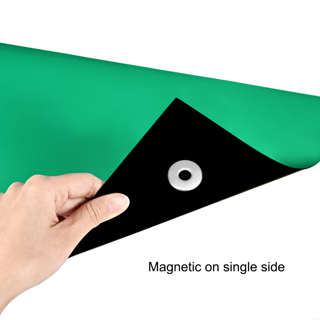 uxcell Uxcell A4 Plain Magnet Sheets for Crafts or Applying Adhesive Items 24 Mil Green 3pcs